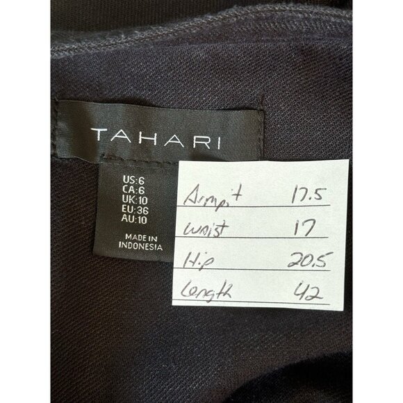 Tahari Linen Blend Midi Dress Womens Small Blue Button Down Sleeveless Nautical - Picture 2 of 9